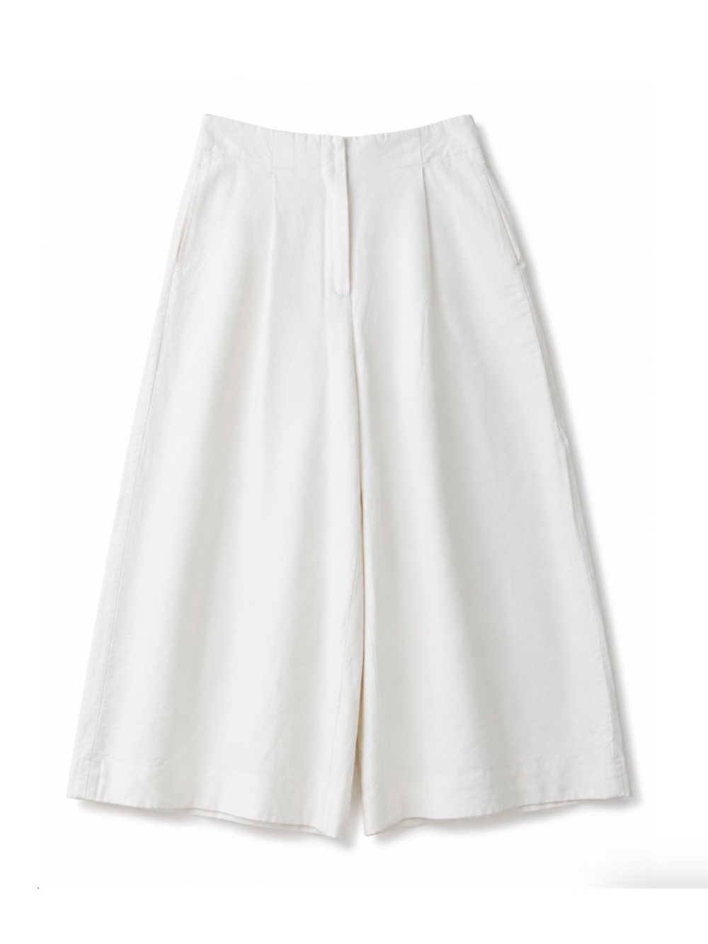 Old Céline Phoebe Philo Wool Silk Wide Leg Culotte Pants White Women's 26" Waist